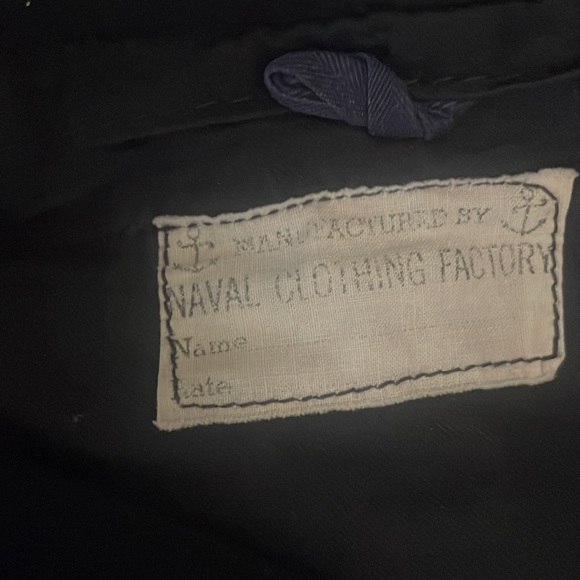 Wool Navy shirt and pants with tie, waist up to 30 X 32 1/2 length inseam - Picture 8 of 9